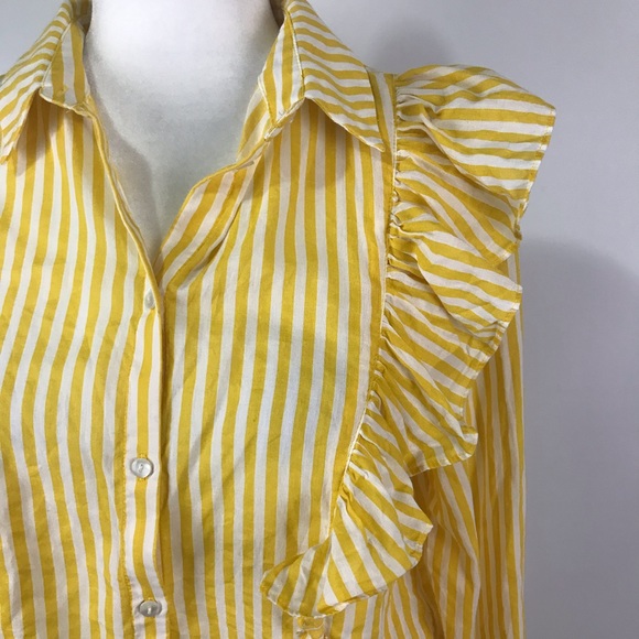Noisy May (ASOS) Striped Ruffle Shirt - Picture 3 of 7
